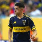 Lautaro Blanco en el partido con Benfica