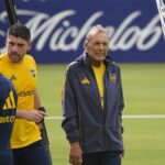 Russo en un entrenamiento de Boca en el Mundial de Clubes