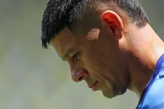Marcos Rojo se fue del entrenamiento de Boca