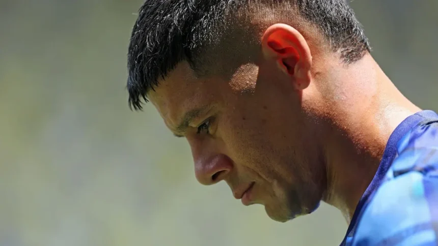 Marcos Rojo se fue del entrenamiento de Boca
