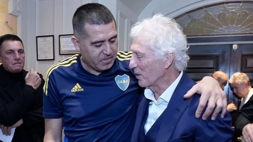 Riquelme junto a Pekerman: ¿Candidato a manager de Boca?