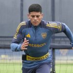 Rojo entrenando en Boca Predio