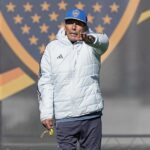 Russo durante la práctica en Boca Predio