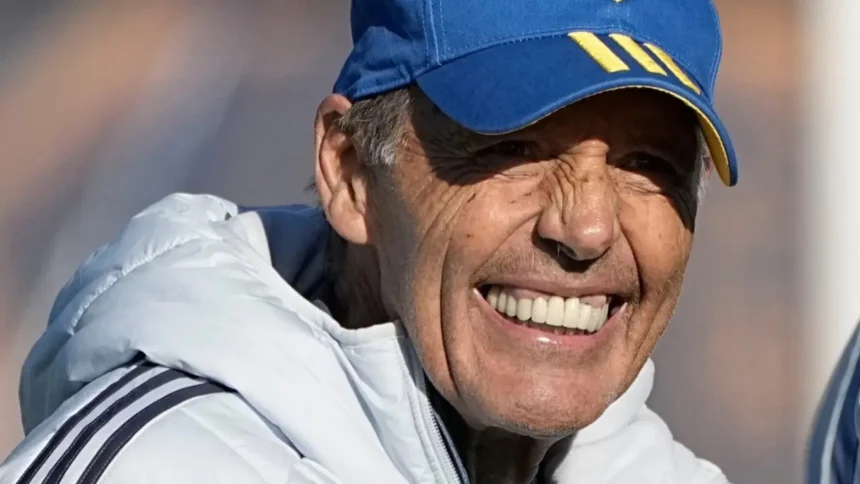 Russo en una de sus primeras prácticas desde su regreso a Boca