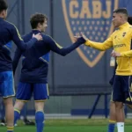 Ayrton Costa y Carlos Palacios entrenaron con los juveniles en Boca Predio