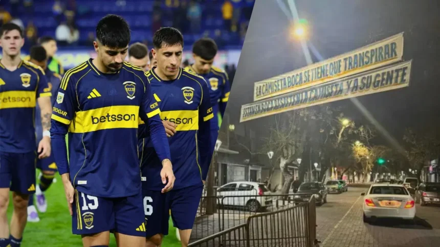 Pasacalles contra los jugadores de Boca en Mendoza
