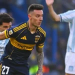 Malcom Braida durante el clásico entre Boca y Racing