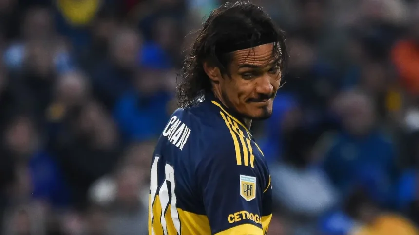 Edinson Cavani, en su peor momento en Boca