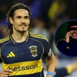 Riquelme llamó a Cavani apenas terminó el partido con Banfield