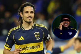 Riquelme llamó a Cavani apenas terminó el partido con Banfield