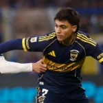 Exequiel Zeballos en el clásico contra Racing