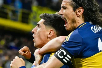 Merentiel y Cavani, los goleadores de Boca contra Banfield