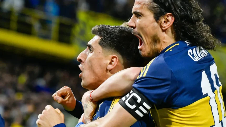 Merentiel y Cavani, los goleadores de Boca contra Banfield