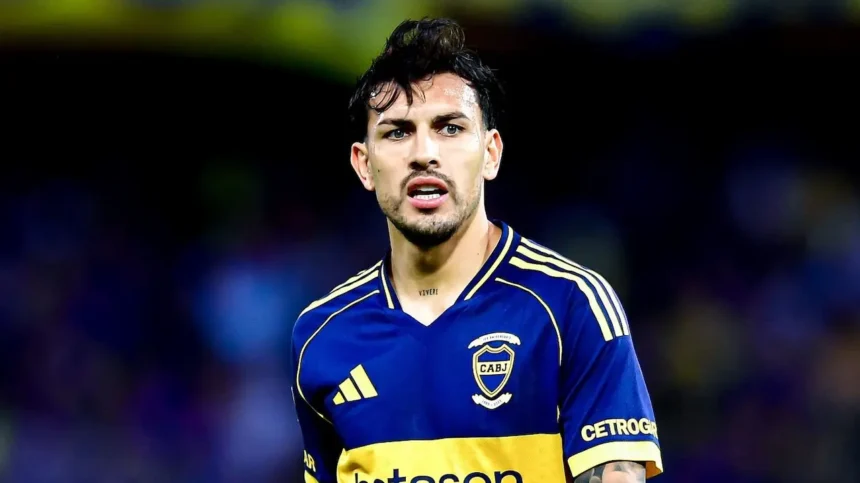 Leandro Paredes en el partido contra Banfield