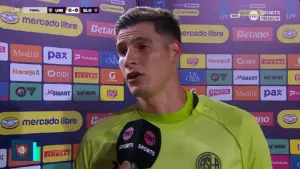 Orlando Gill en la previa del partido entre San Lorenzo y Unión de Santa Fe